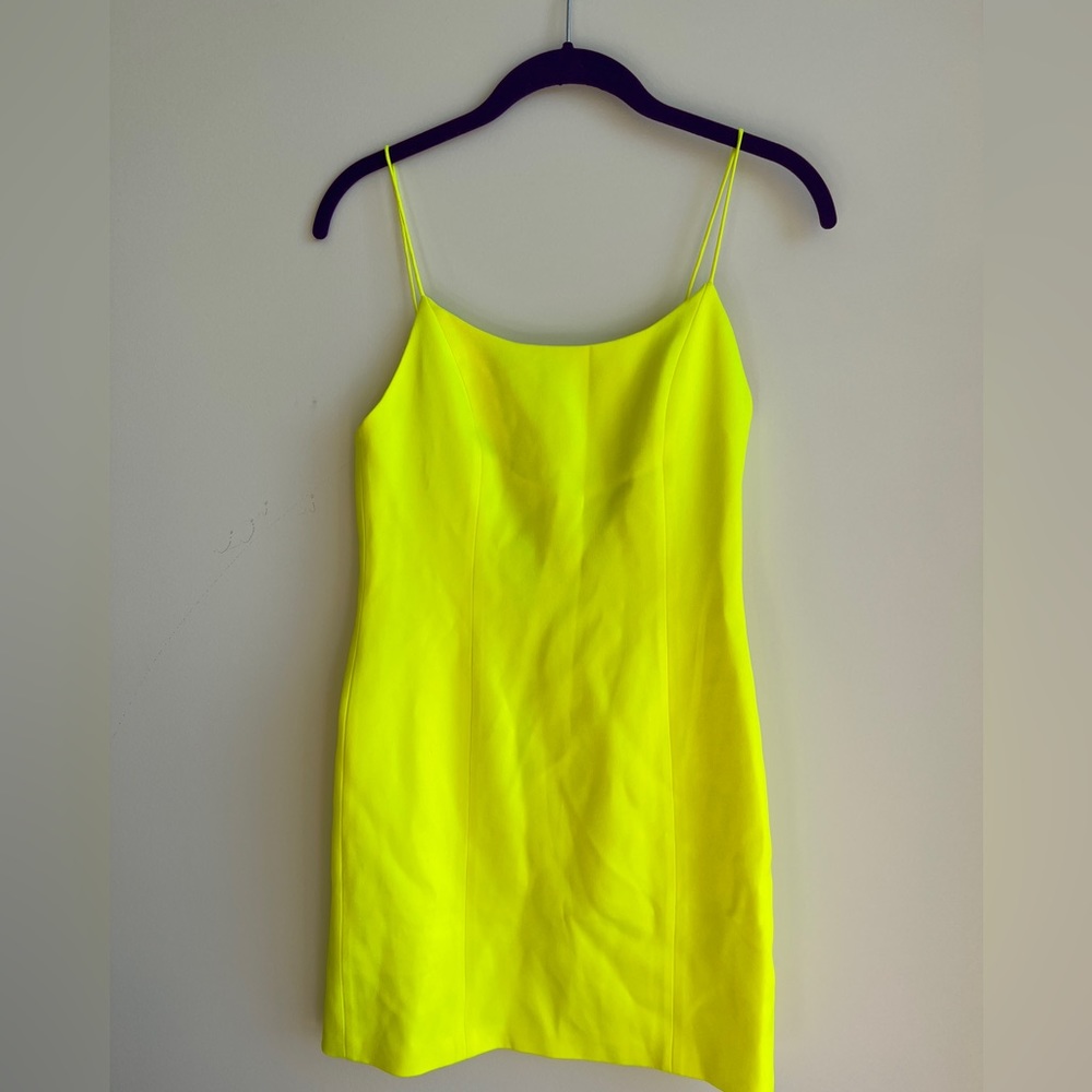 NWT Alice and Olivia Neon Yellow Dress